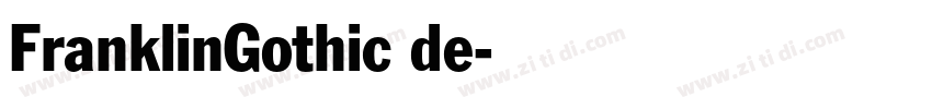 FranklinGothic de字体转换